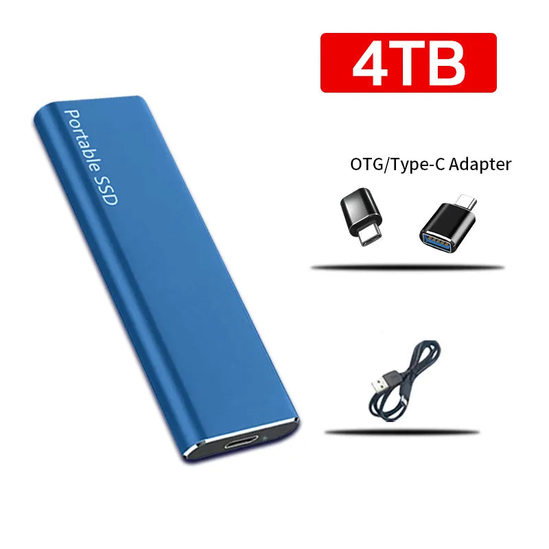 Ekstern harddisk 4 TB USB-C bærbar datalagring
