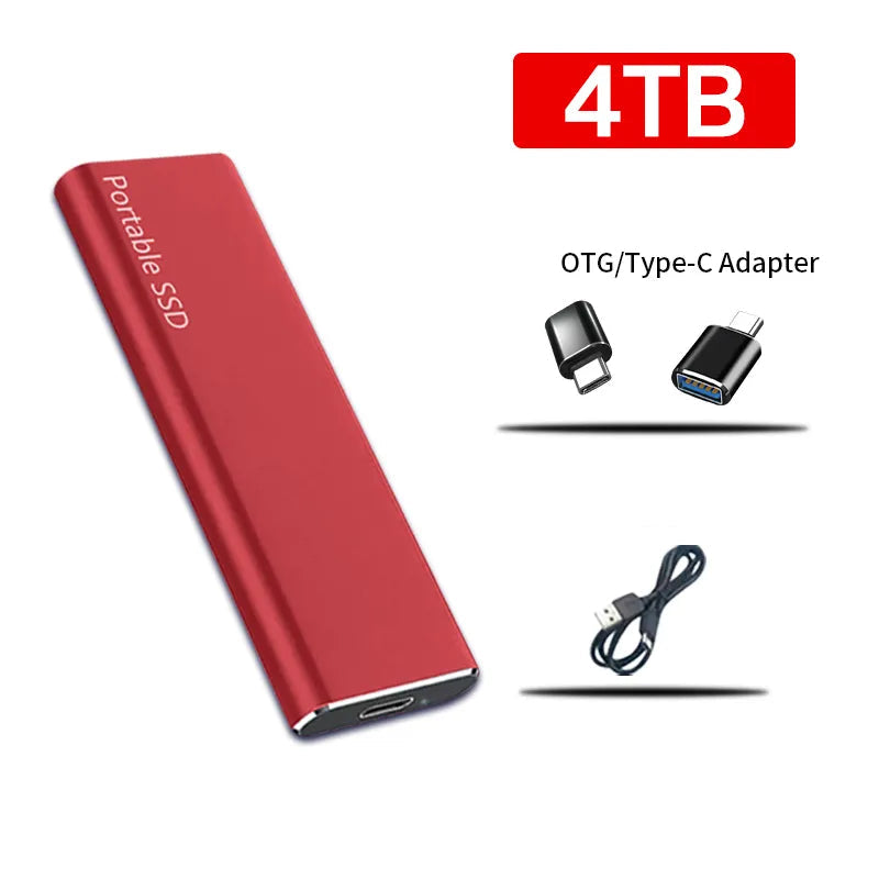 Ekstern harddisk 4 TB USB-C bærbar datalagring