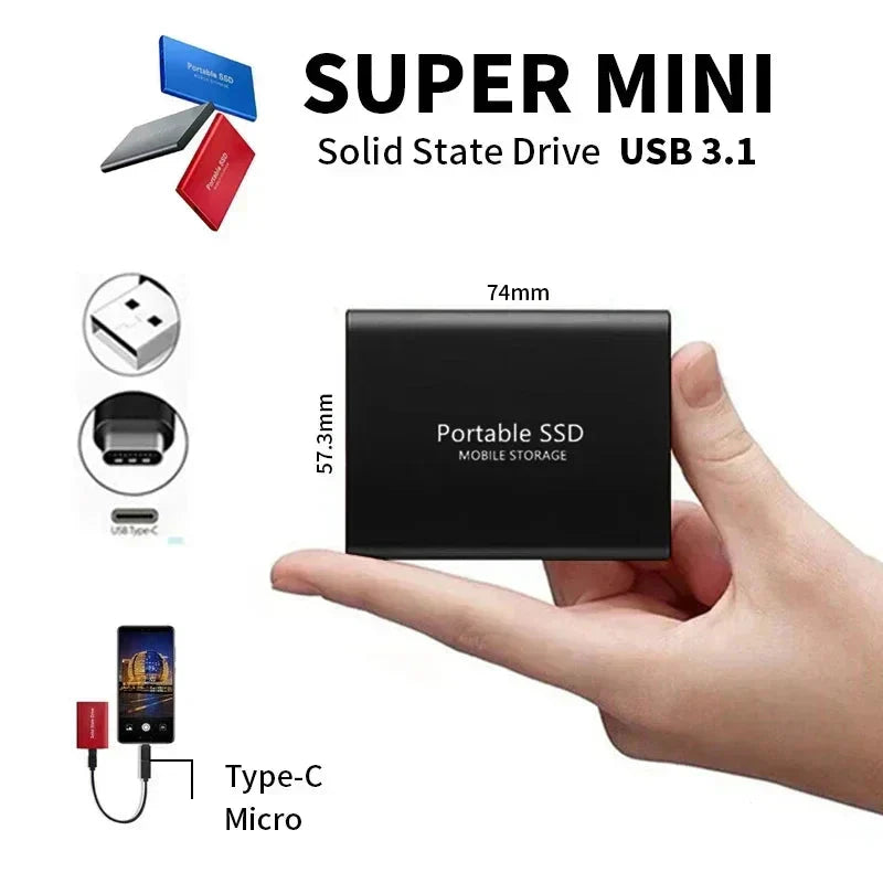 Ekstern SSD 128 TB Kompakt og rask