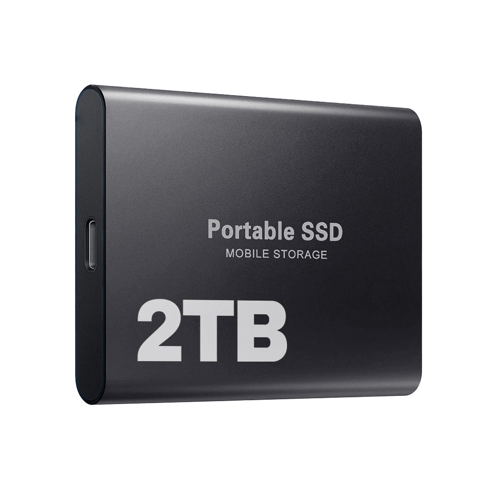 Ekstern SSD 2 TB Rask lagring USB-C bærbar disk