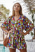 Variant image for Dame Jumpsuit Løs Passform Blomstermønster Polyester-1