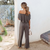 Dame Jumpsuit Off-Shoulder Lett Polyester Elegant-3