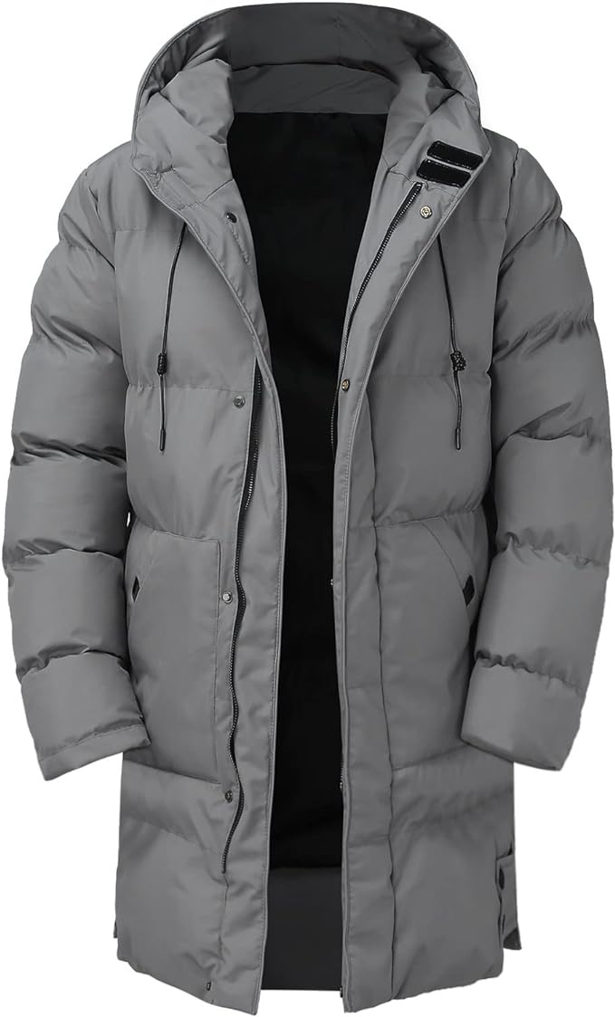Herre Vinterfrakk Tykk Polyester Fasjonabel Design-4