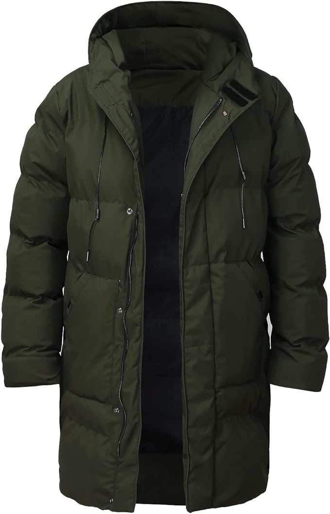 Herre Vinterfrakk Tykk Polyester Fasjonabel Design-3