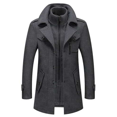Herre Vinterfrakk Elegant Polyester 2