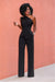 Dame Jumpsuit En-Skulder Design Polyester og Bomull-5