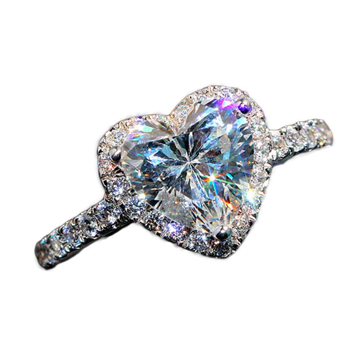 Hjerte Cubic Zirconia Ring