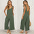 Dame Jumpsuit Ermeløs Åpen Rygg Lett Stoff-3