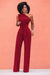 Dame Jumpsuit En-Skulder Design Polyester og Bomull-1