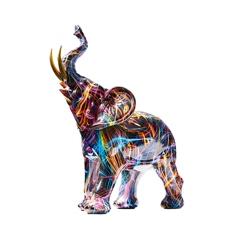 Håndlaget Abstrakt Elefant Skulptur i Kunsthars 0