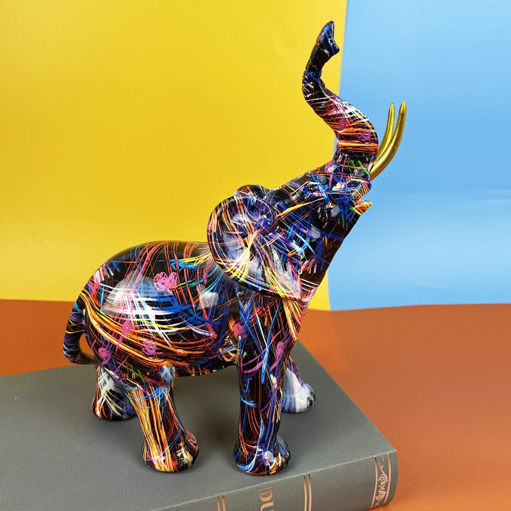 Håndlaget Abstrakt Elefant Skulptur i Kunsthars 2