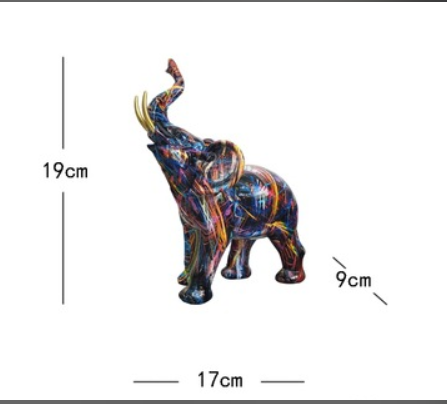 Håndlaget Abstrakt Elefant Skulptur i Kunsthars 3