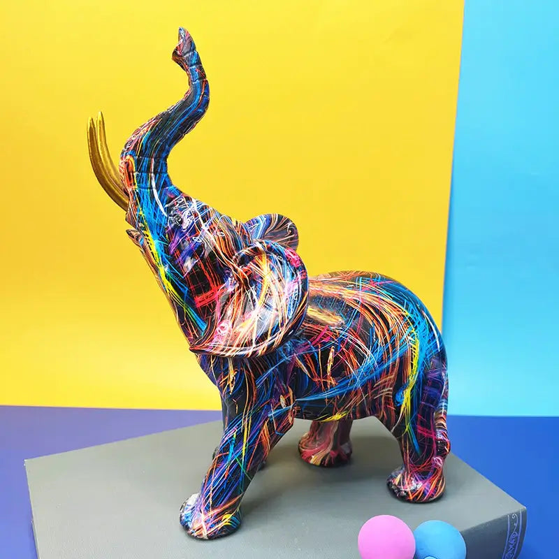 Håndlaget Abstrakt Elefant Skulptur i Kunsthars 4