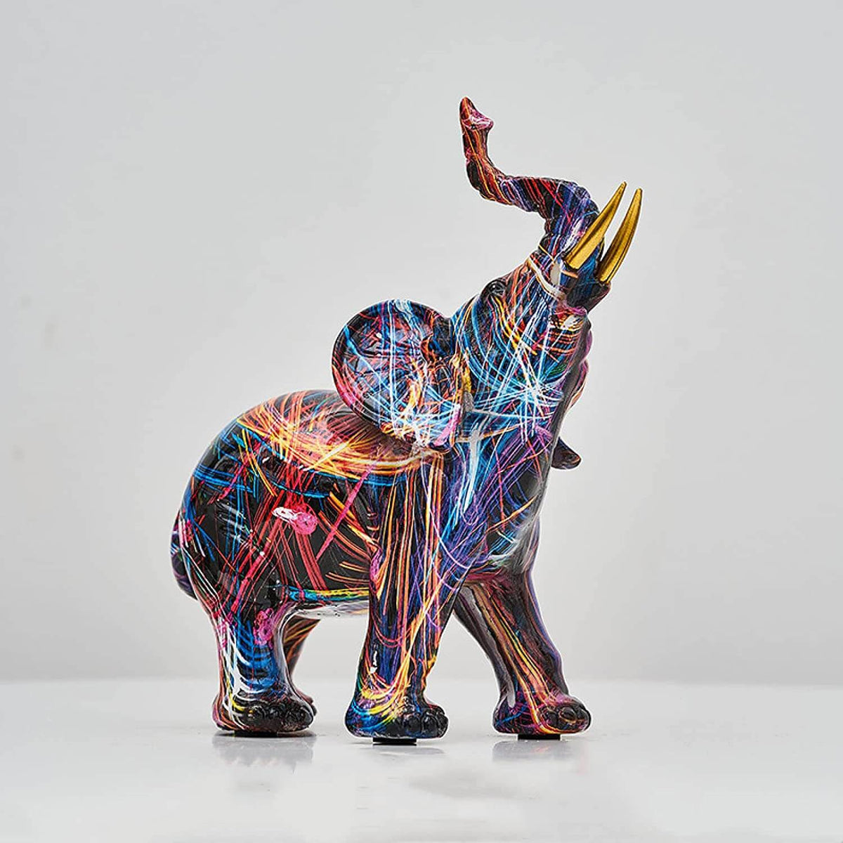 Håndlaget Abstrakt Elefant Skulptur i Kunsthars 5