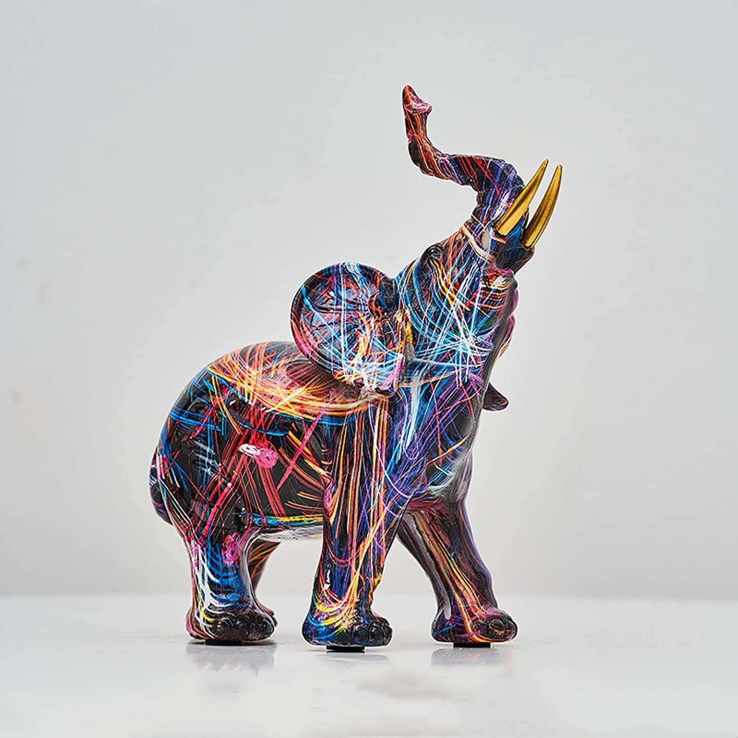 Håndlaget Abstrakt Elefant Skulptur i Kunsthars 5