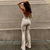 Dame Jumpsuit Stroppeløs Elegant Polyester med Blussede Ben-2