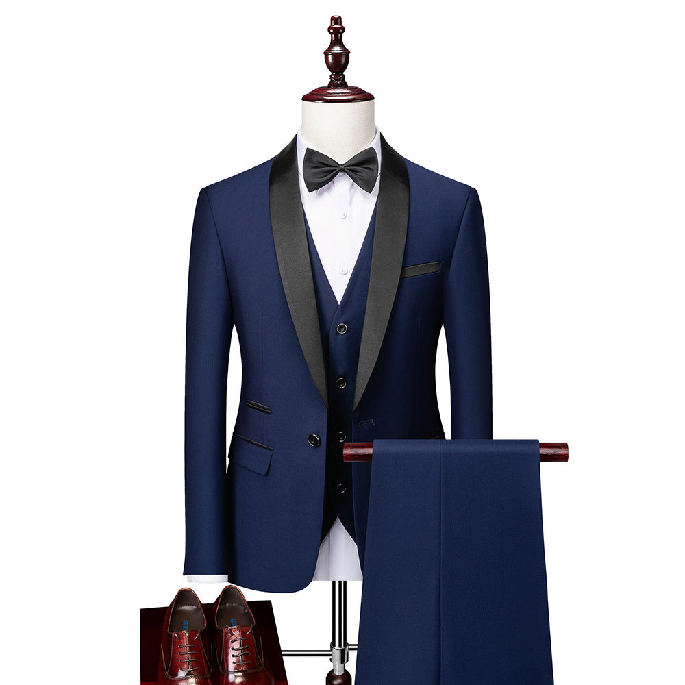 Herre 3-delt Anzugsett Slim Fit Ull 2