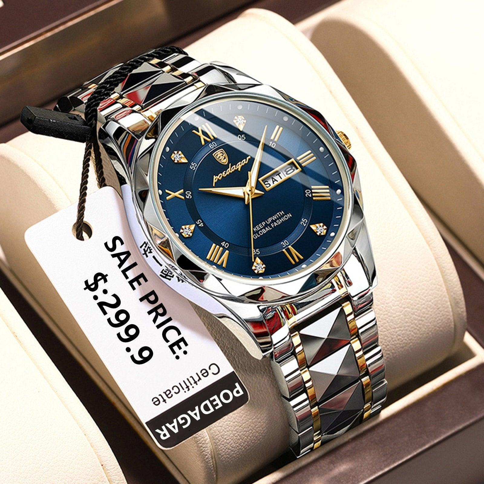 Herre Armbåndsur Vanntett Stilig Metall Design 4