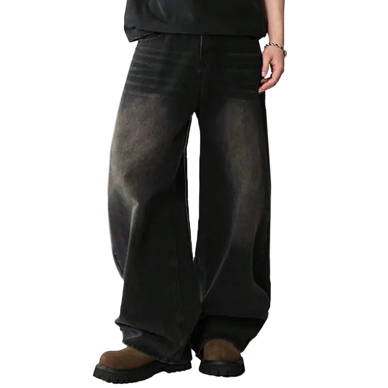 Herre Baggy Jeans med Vid Ben 0