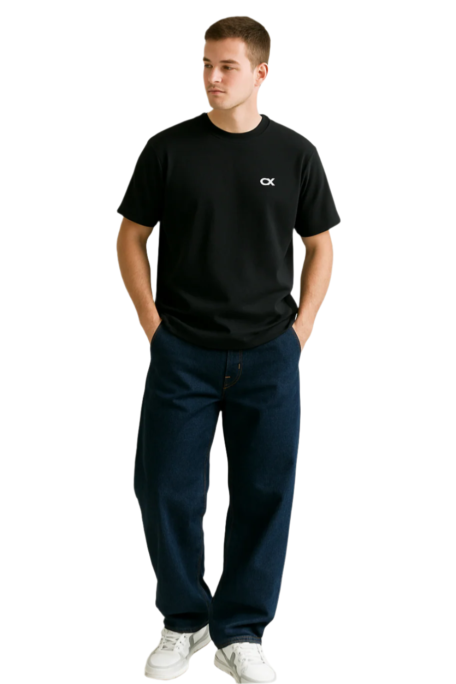Herre Baggy Jeans med Vide Ben 0