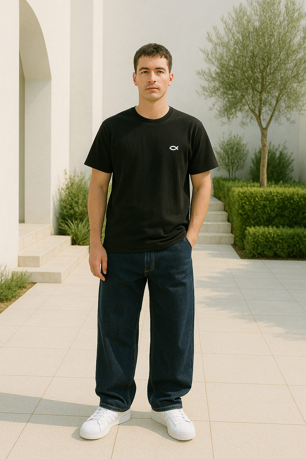 Herre Baggy Jeans med Vide Ben 1