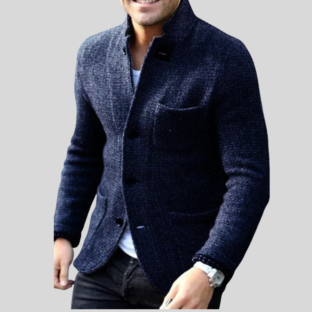 Herre Blazer Skreddersydd Stilig med Vattert Design 1