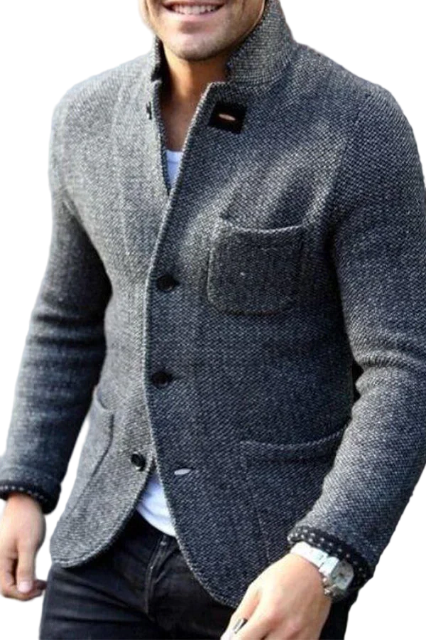 Herre Blazer med Knapp og Dun, Moderne Stil 0