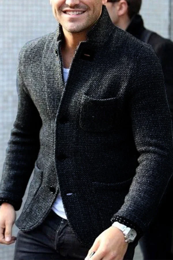 Herre Blazer med Knapp og Dun, Moderne Stil 1