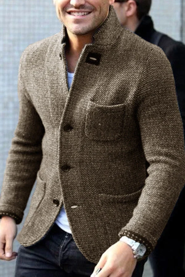 Herre Blazer med Knapp og Dun, Moderne Stil 2