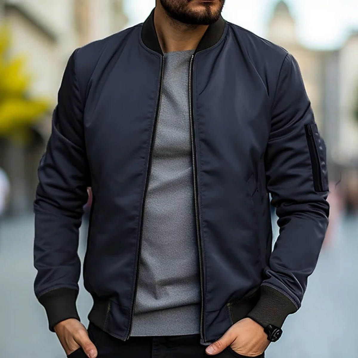 Herre Bomberjakke Urban Stil 4