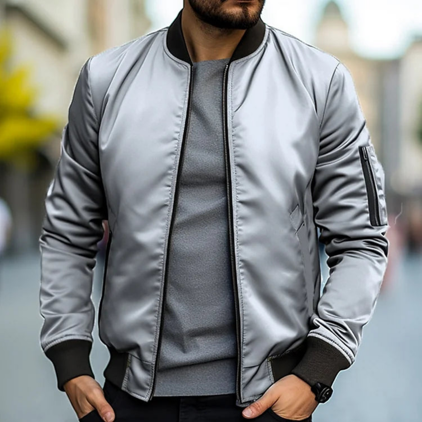 Herre Bomberjakke Urban Stil 5