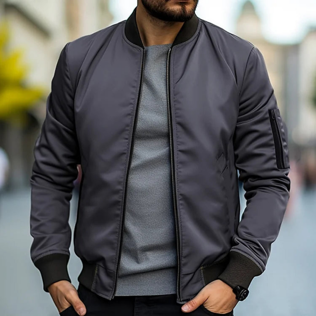 Herre Bomberjakke Urban Stil 6