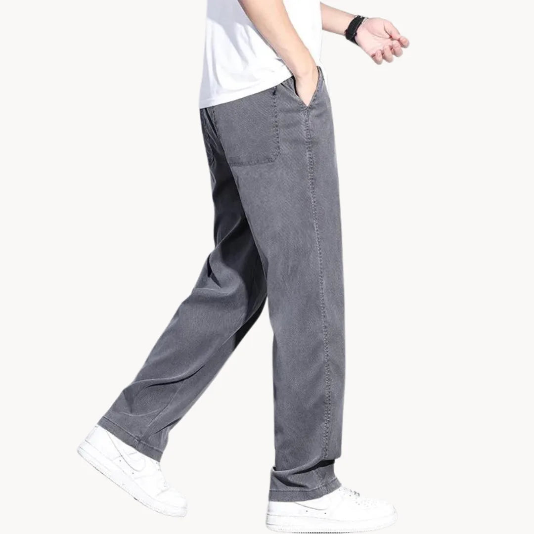 Herre Bukser Rette Baggy Jeans med Brede Ben 2