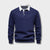 Herre Business Casual Genser med Knappestolpe 1