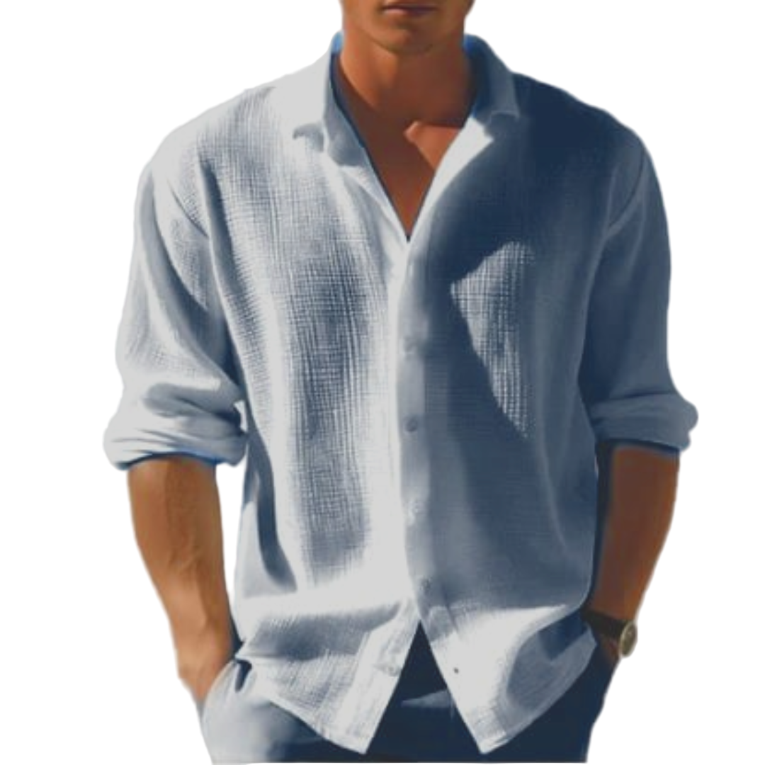 Herre Button-Down Skjorte Langermet Enfarget 0