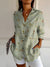 Herre Button-Up Skjorte Blomsterdesign 1