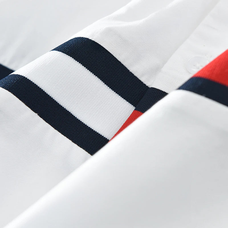 Herre Button-Up Skjorte med Fargeblokk 5