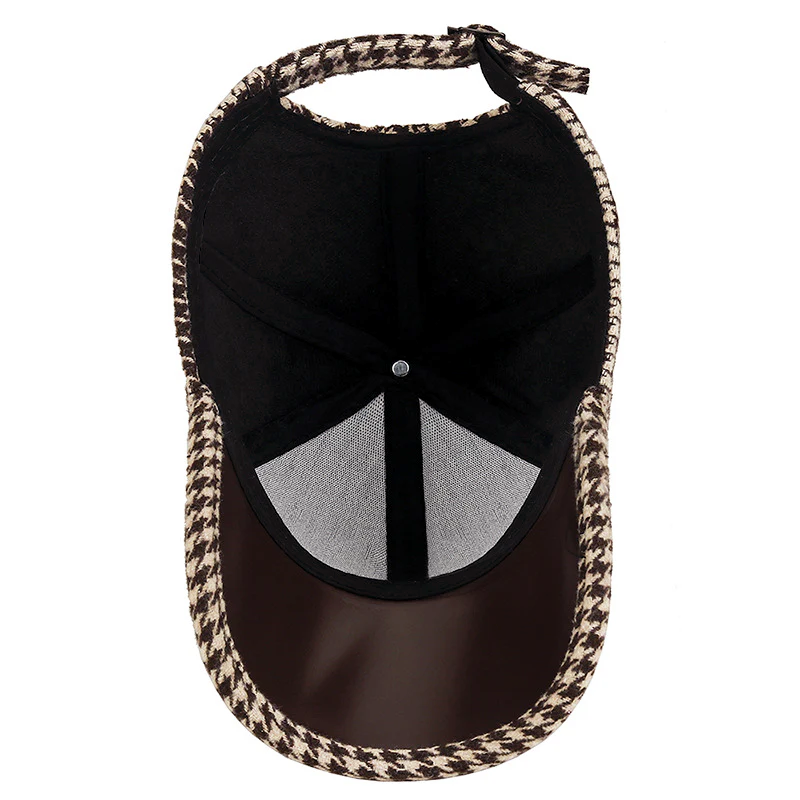 Herre Caps med Houndstooth Design 6