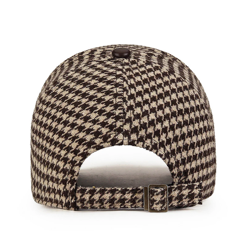 Herre Caps med Houndstooth Design 7
