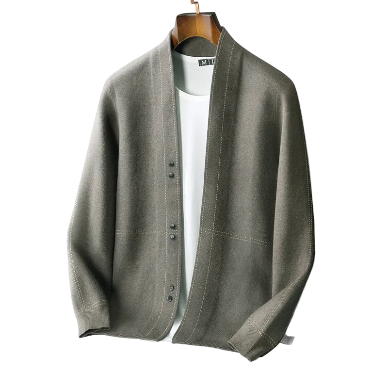 Herre Cardigan Jakke Klassisk Design for Lag-på-Lag Styling 0