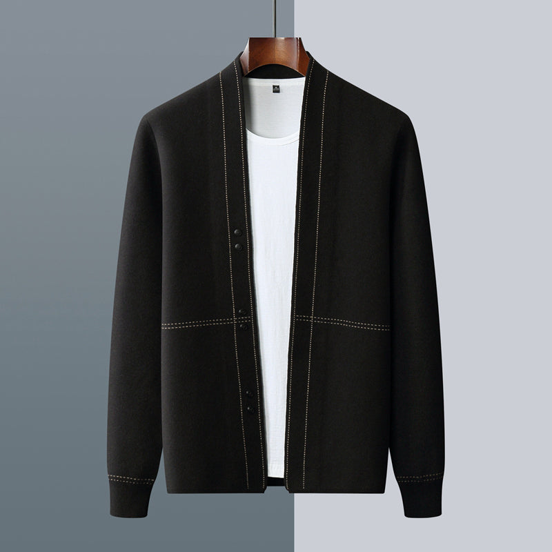 Herre Cardigan Jakke Klassisk Design for Lag-på-Lag Styling 2