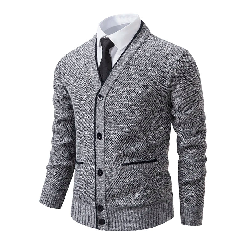 Herre Cardigan Jakke Med Tidløst Design 0