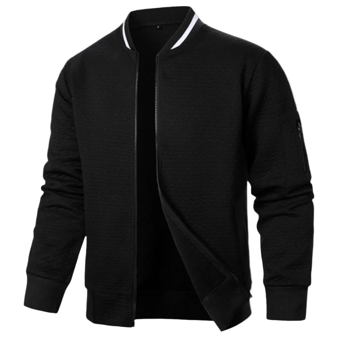 Herre Cardigan Jakke med Glidelås og Sidelommer - Avslappet Passform 0