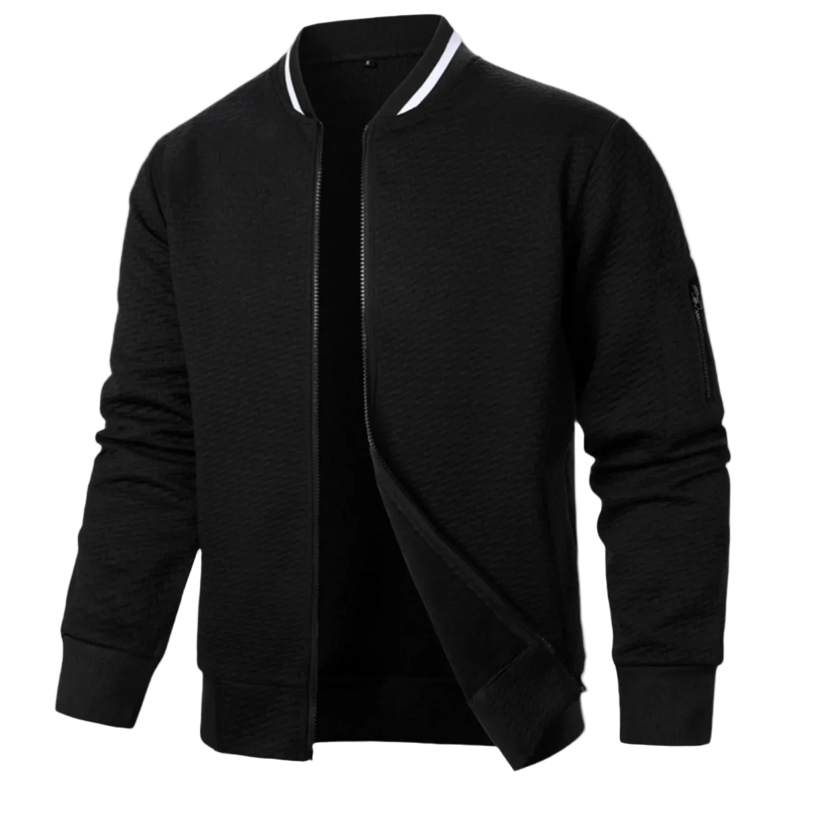 Herre Cardigan Jakke med Glidelås og Sidelommer - Avslappet Passform 0