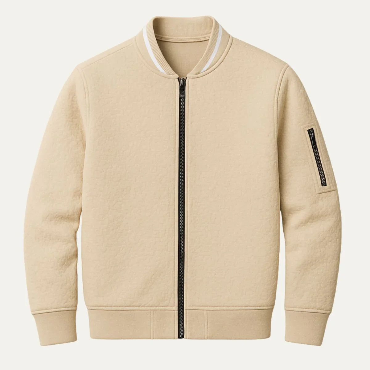 Herre Cardigan Jakke med Glidelås og Sidelommer - Avslappet Passform 1