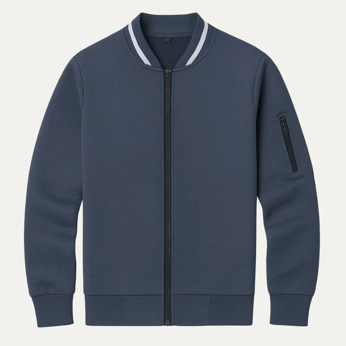 Herre Cardigan Jakke med Glidelås og Sidelommer - Avslappet Passform 2