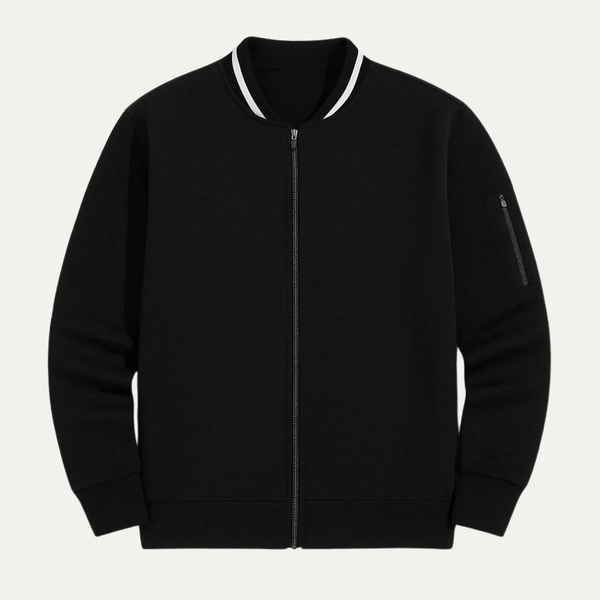 Herre Cardigan Jakke med Glidelås og Sidelommer - Avslappet Passform 3