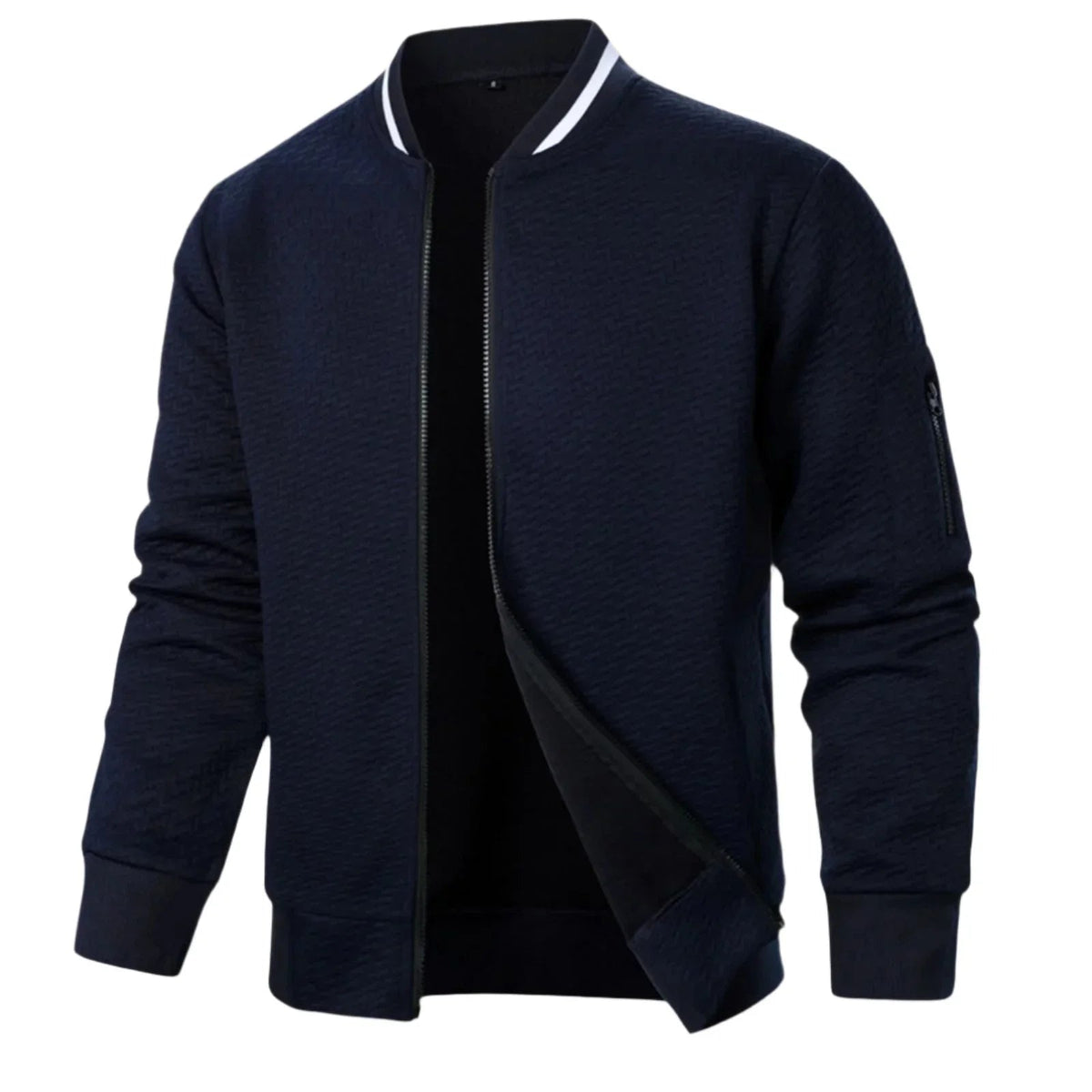 Herre Cardigan Jakke med Glidelås og Sidelommer - Avslappet Passform 7