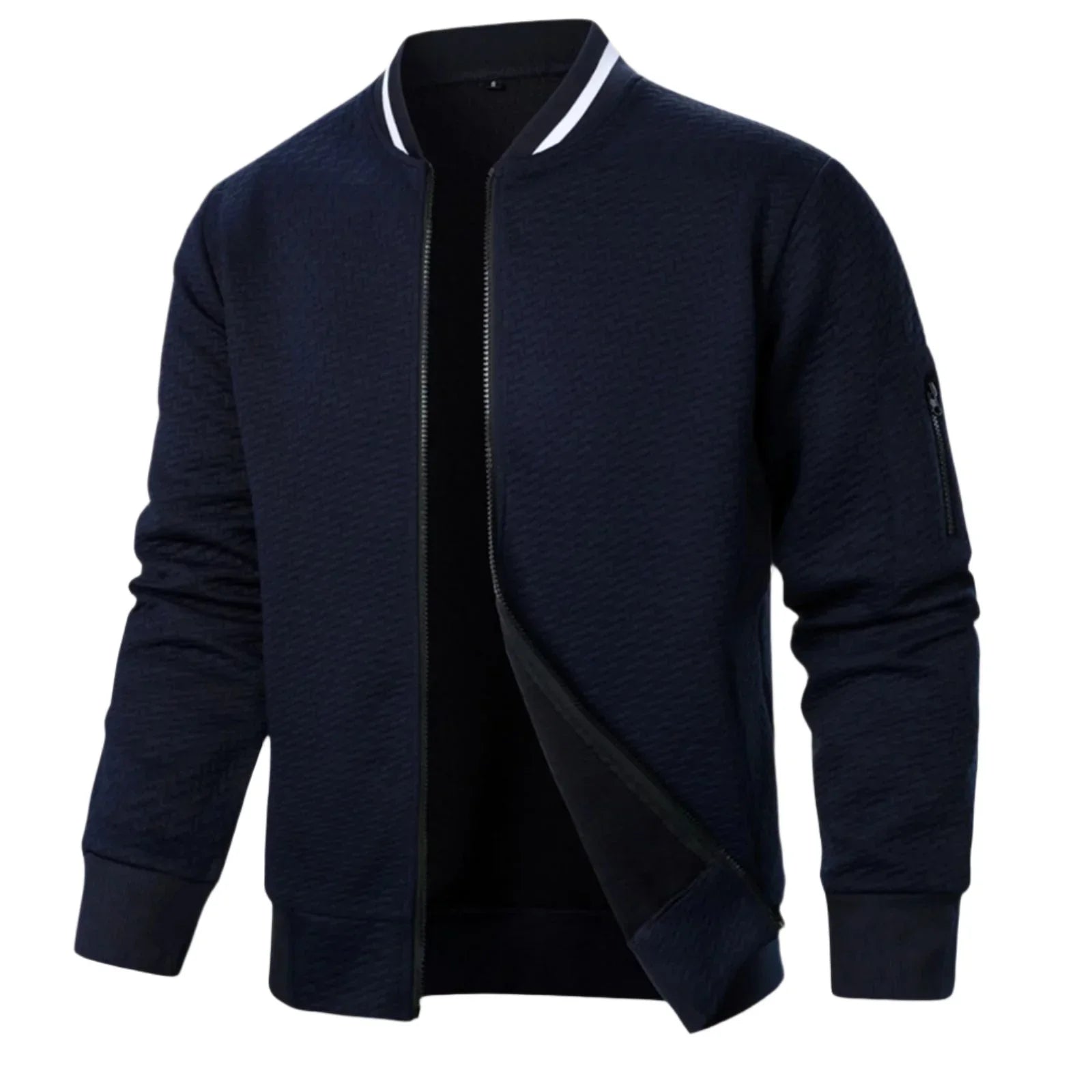 Herre Cardigan Jakke med Glidelås og Sidelommer - Avslappet Passform 7