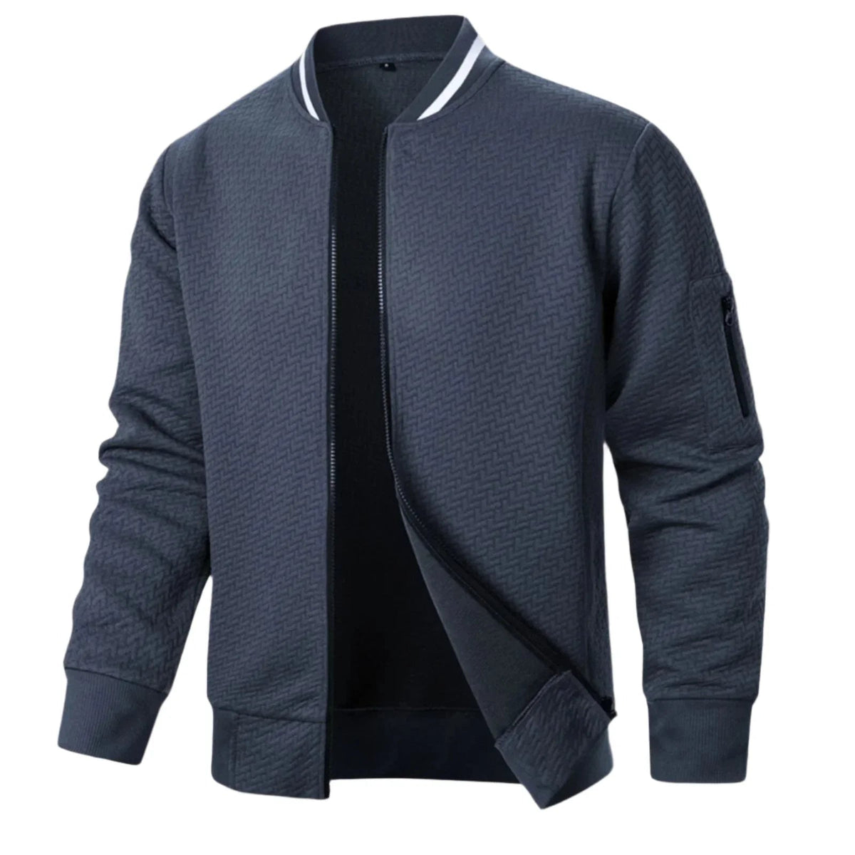 Herre Cardigan Jakke med Glidelås og Sidelommer - Avslappet Passform 8